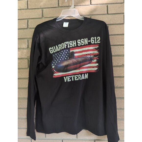 GuardFish Veteran Black Long Sleeved T-Shirt Size XL - Picture 1 of 3